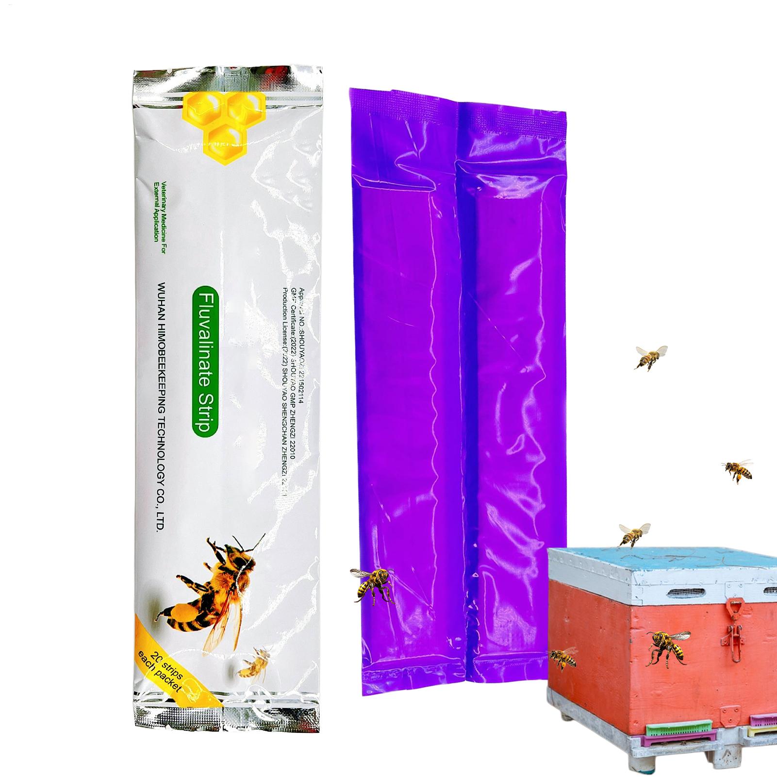 Beehive Frame Wax - 20 Stück Wachsmilben-Behandlungsstreifen für Bienenstockrahmen, Imkereibedarf