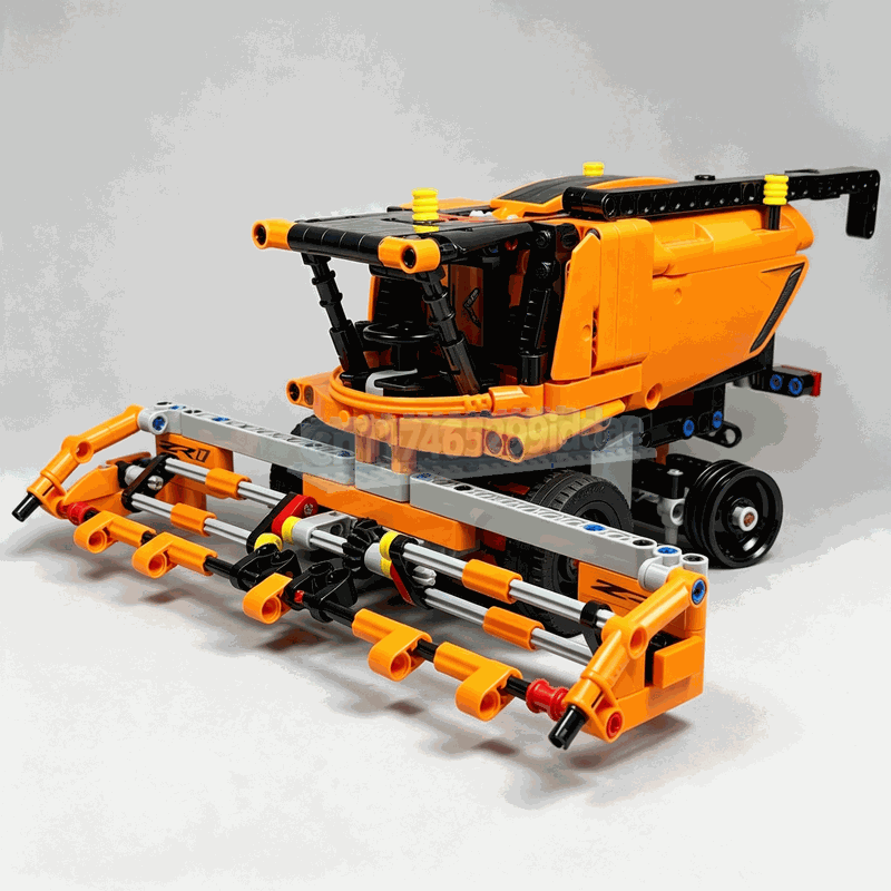 Agriculture Farming Education - 512-teiliger MOC-Montagebausatz für Mähdrescher, Landwirtschaftliches Fahrzeugmodell,