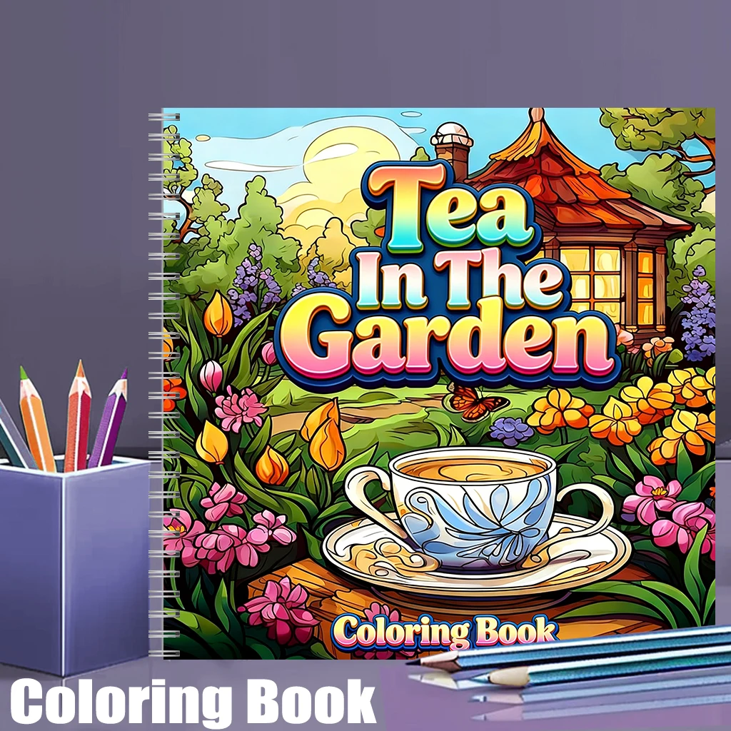 Farming And Agriculture - Malbuch „Tea In The Gardens“ für